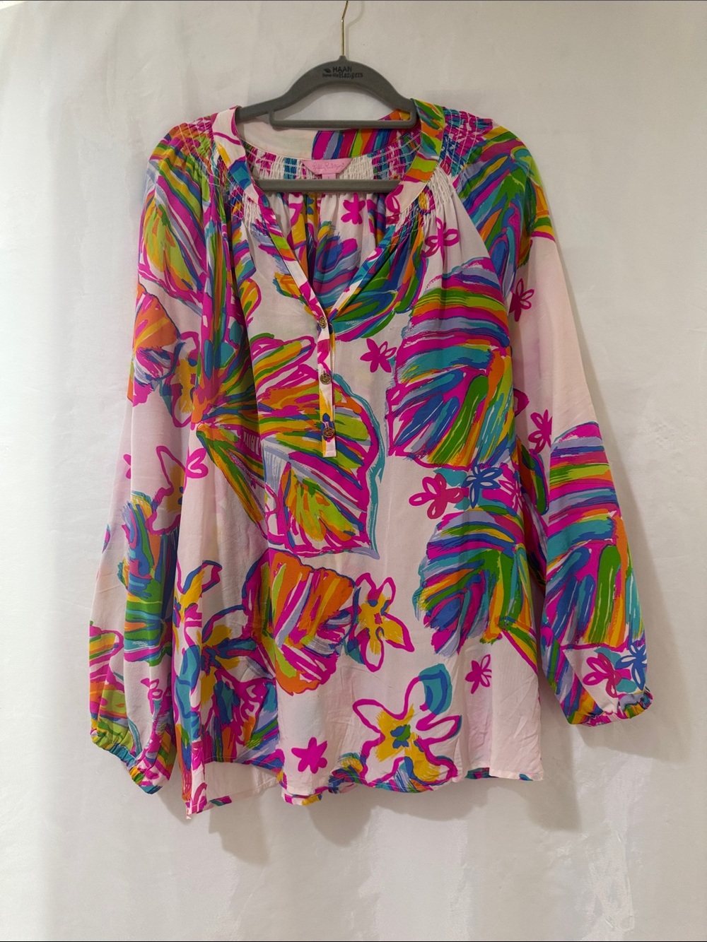 Lilly Pulitzer Large Elsa Blouse Summer Haze